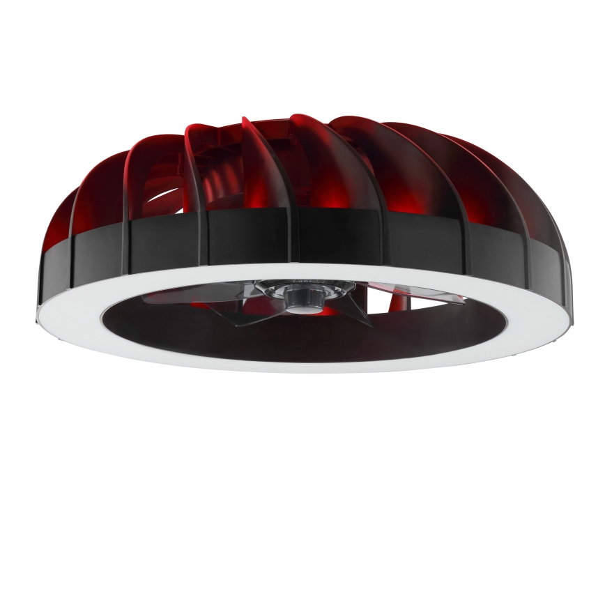 Brilliant - LED RGBW Ściemnialny wentylator sufitowy ze światłem FANORA LED/30W/230V 2700-6500K śr. 46 cm czarny + zdalne sterowanie