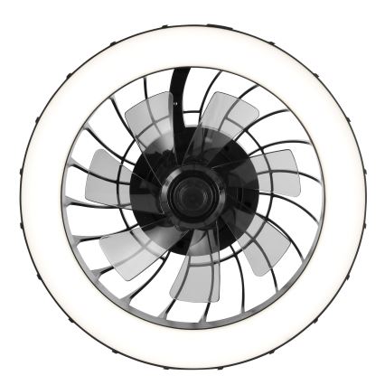 Brilliant - LED RGBW Ściemnialny wentylator sufitowy ze światłem FANORA LED/30W/230V 2700-6500K śr. 46 cm czarny + zdalne sterowanie