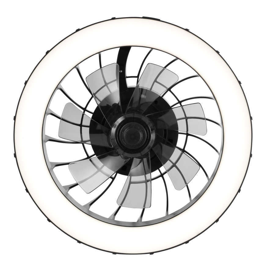 Brilliant - LED RGBW Ściemnialny wentylator sufitowy ze światłem FANORA LED/30W/230V 2700-6500K śr. 46 cm czarny + zdalne sterowanie