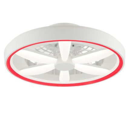 Brilliant - LED RGBW Ściemnialny wentylator sufitowy z oświetleniem GAIANO LED/48W/230V 2700-6500K biały + pilot zdalnego sterowania