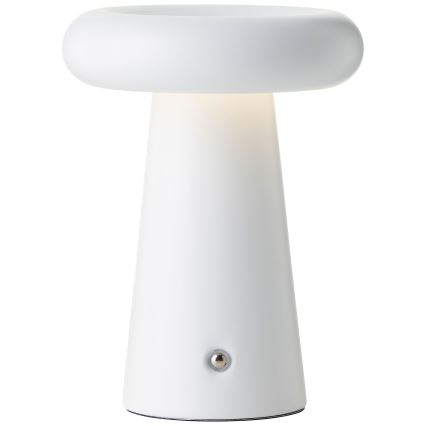 Brilliant - LED Ściemnialna dotykowa zewnętrzna lampa stołowa MUFFIN LED/3W/5V USB 2600 mAh IP44 biały
