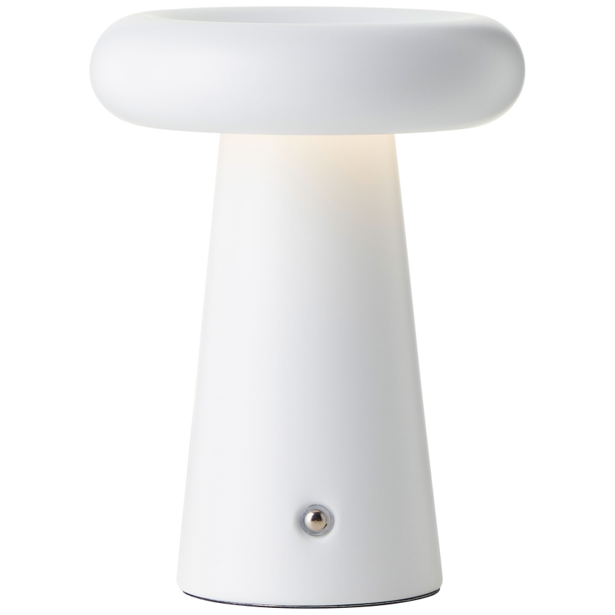 Brilliant - LED Ściemnialna dotykowa zewnętrzna lampa stołowa MUFFIN LED/3W/5V USB 2600 mAh IP44 biały