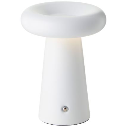 Brilliant - LED Ściemnialna dotykowa zewnętrzna lampa stołowa MUFFIN LED/3W/5V USB 2600 mAh IP44 biały