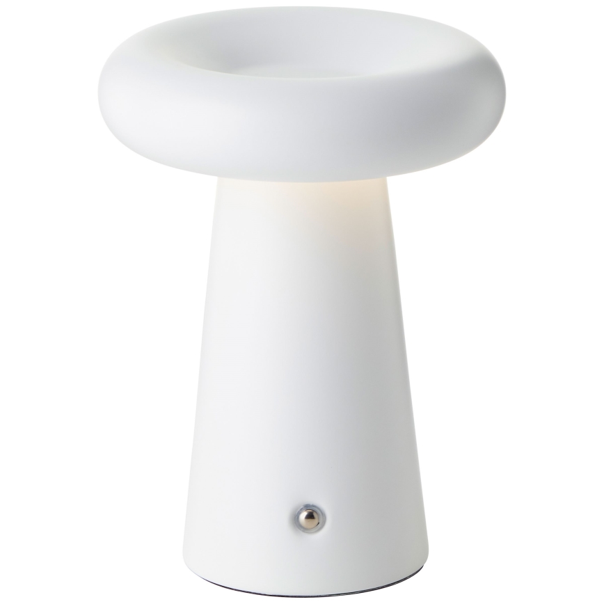 Brilliant - LED Ściemnialna dotykowa zewnętrzna lampa stołowa MUFFIN LED/3W/5V USB 2600 mAh IP44 biały
