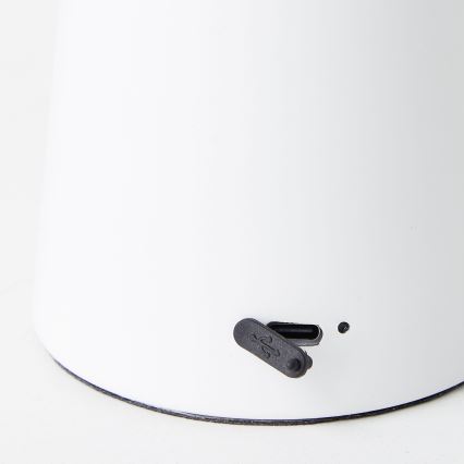 Brilliant - LED Ściemnialna dotykowa zewnętrzna lampa stołowa MUFFIN LED/3W/5V USB 2600 mAh IP44 biały