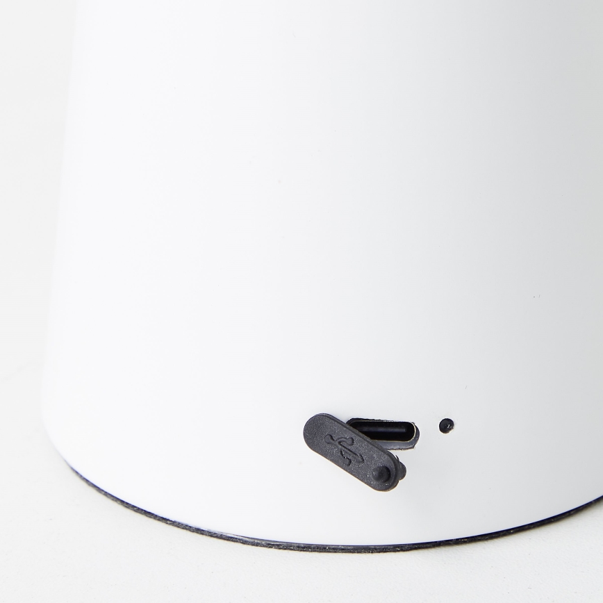Brilliant - LED Ściemnialna dotykowa zewnętrzna lampa stołowa MUFFIN LED/3W/5V USB 2600 mAh IP44 biały