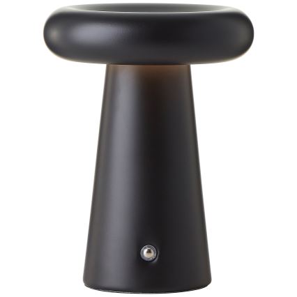 Brilliant - LED Ściemnialna dotykowa zewnętrzna lampa stołowa MUFFIN LED/3W/5V USB 2600 mAh IP44 czarny