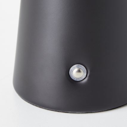 Brilliant - LED Ściemnialna dotykowa zewnętrzna lampa stołowa MUFFIN LED/3W/5V USB 2600 mAh IP44 czarny