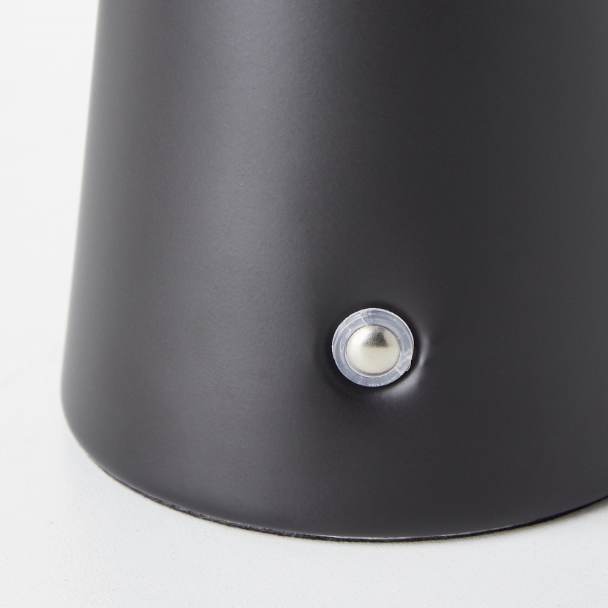 Brilliant - LED Ściemnialna dotykowa zewnętrzna lampa stołowa MUFFIN LED/3W/5V USB 2600 mAh IP44 czarny