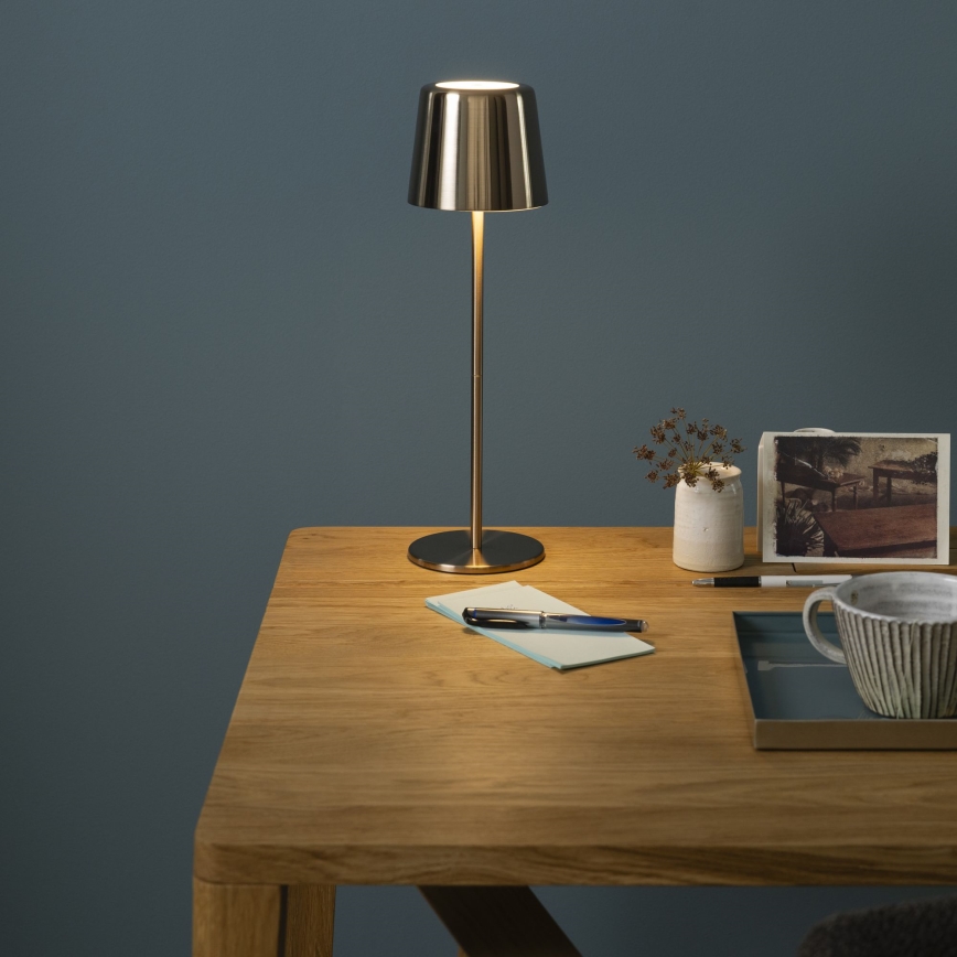Brilliant - LED Ściemnialna dotykowa zewnętrzna lampa XAANA LED/4W/5V 3000/4000/6500K 2600 mAh IP44 złoty
