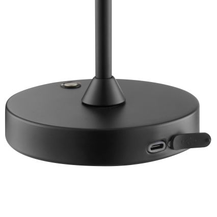 Brilliant - LED ściemnialna ładowalna dotykowa zewnętrzna lampa stołowa ELORA LED/2,5W/5V 2700K 2600 mAh IP44 czarna