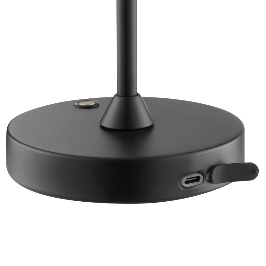 Brilliant - LED ściemnialna ładowalna dotykowa zewnętrzna lampa stołowa ELORA LED/2,5W/5V 2700K 2600 mAh IP44 czarna