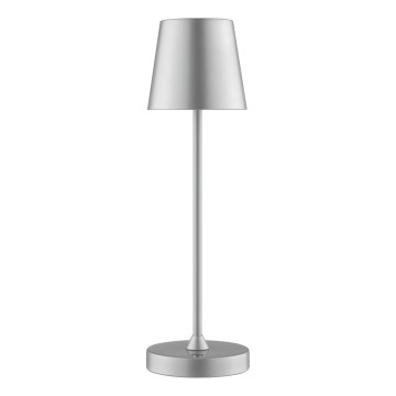 Brilliant - LED ściemnialna ładowalna dotykowa lampa stołowa zewnętrzna ELORA LED/2,5W/5V 2700K 2600 mAh IP44 srebrna