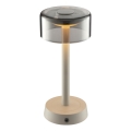 Brilliant - LED ściemnialna ładowalna dotykowa zewnętrzna lampa stołowa RAZOR LED/2,5W/5V 2700K 2600 mAh IP44 szara