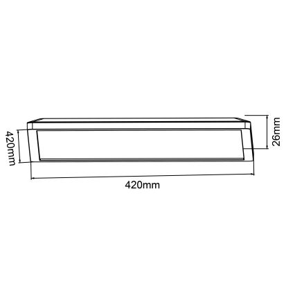 Brilliant - ściemnialna oprawa sufitowa LED SORELL LED/24/230V 3000-6500K 42x42 cm czarna + pilot zdalnego sterowania