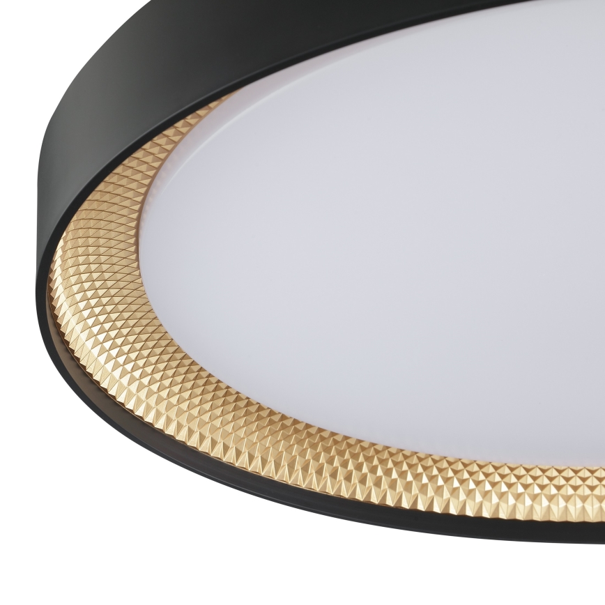 Brilliant - ściemnialna oprawa sufitowa LED WALDO LED/36W/230V 3000-6500K śr. 48,5 cm czarny/złoty + pilot zdalnego sterowania