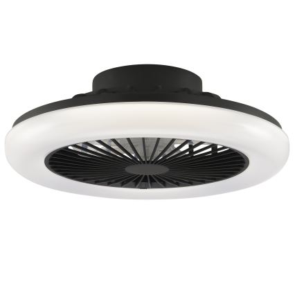 Brilliant - MONTERO LED ściemnialna lampa sufitowa z wentylatorem LED/20W/230V 2700-6500K Ø 42 cm czarna + pilot zdalnego sterowania