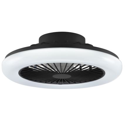 Brilliant - MONTERO LED ściemnialna lampa sufitowa z wentylatorem LED/20W/230V 2700-6500K Ø 42 cm czarna + pilot zdalnego sterowania