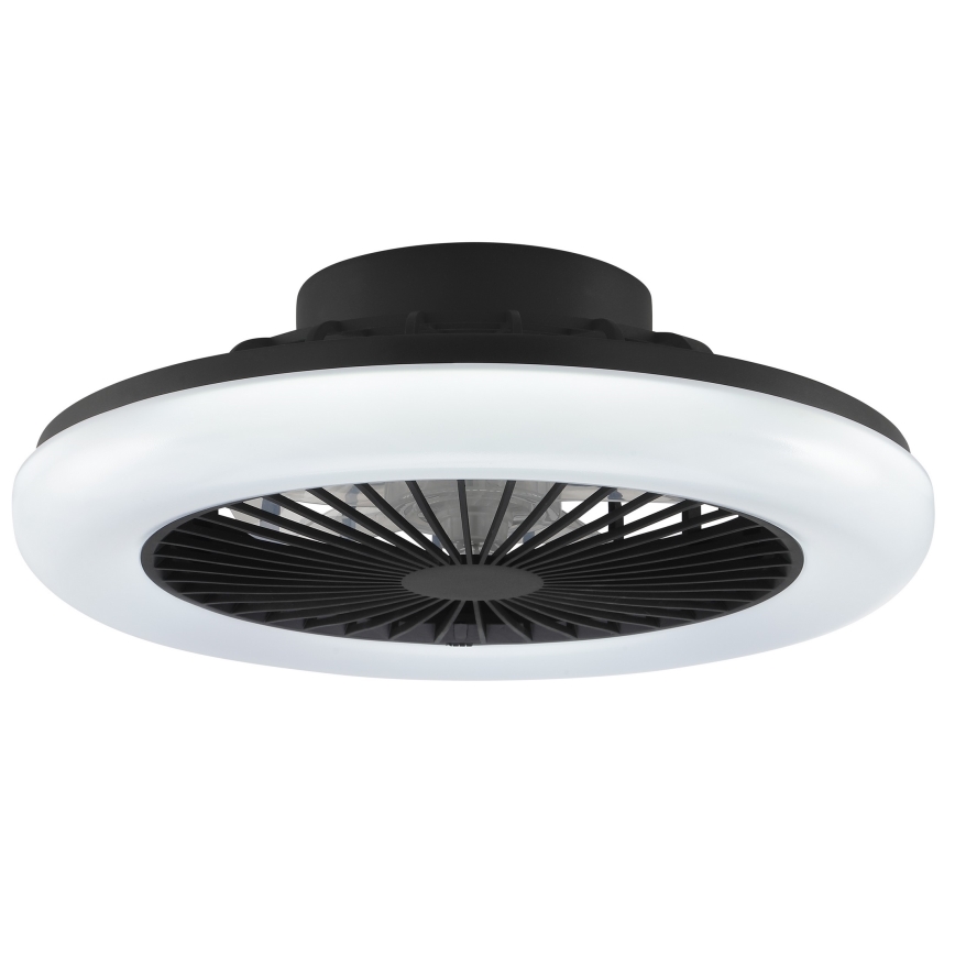 Brilliant - MONTERO LED ściemnialna lampa sufitowa z wentylatorem LED/20W/230V 2700-6500K Ø 42 cm czarna + pilot zdalnego sterowania