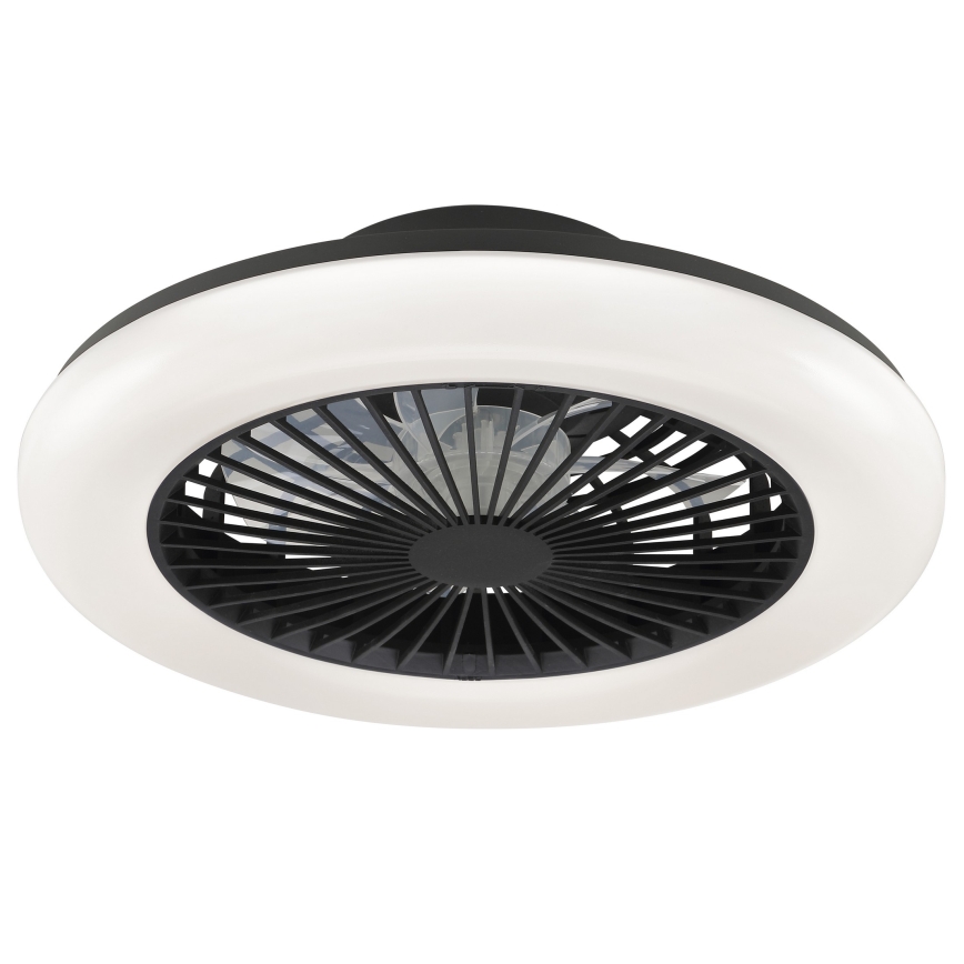 Brilliant - MONTERO LED ściemnialna lampa sufitowa z wentylatorem LED/20W/230V 2700-6500K Ø 42 cm czarna + pilot zdalnego sterowania