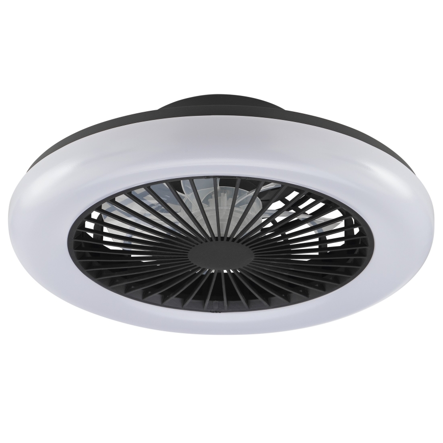 Brilliant - MONTERO LED ściemnialna lampa sufitowa z wentylatorem LED/20W/230V 2700-6500K Ø 42 cm czarna + pilot zdalnego sterowania