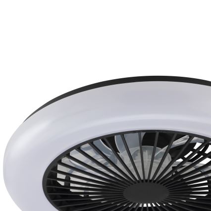 Brilliant - MONTERO LED ściemnialna lampa sufitowa z wentylatorem LED/20W/230V 2700-6500K Ø 42 cm czarna + pilot zdalnego sterowania