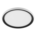 Brilliant - LED Ściemnialny plafon CARLOZ LED/16W/230V śr. 30 cm biały/czarny