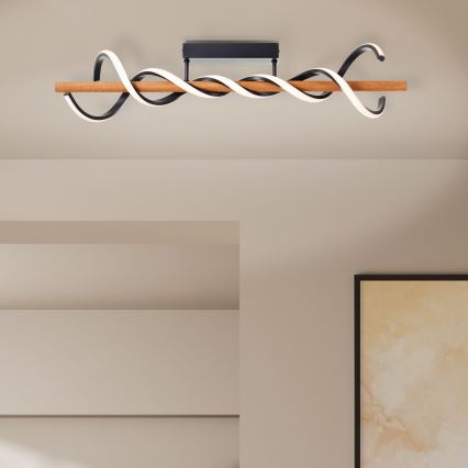 Brilliant - LED Ściemnialny żyrandol natynkowy AMALIA LED/38W/230V sosna
