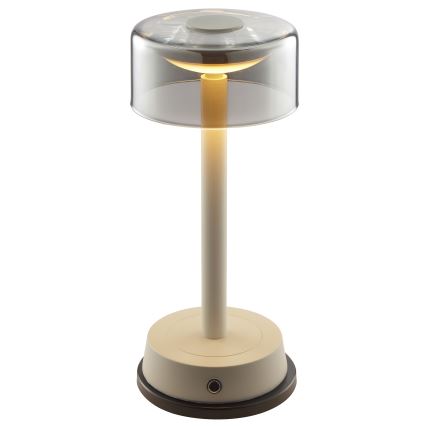 Brilliant - ściemnialna, ładowalna, dotykowa lampa stołowa zewnętrzna RAZOR LED/2,5W/5V 2700K 2600 mAh IP44 szara