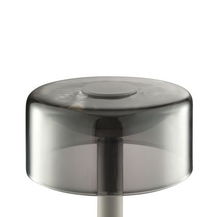 Brilliant - ściemnialna, ładowalna, dotykowa lampa stołowa zewnętrzna RAZOR LED/2,5W/5V 2700K 2600 mAh IP44 szara