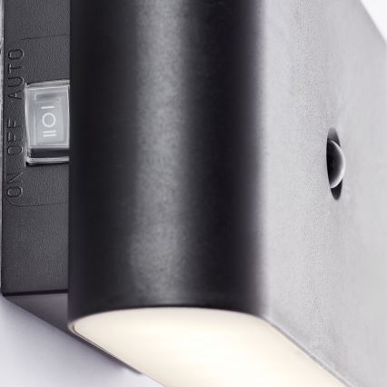 Brilliant - LED zewnętrzna naścienna lampa ładowalna z czujnikiem XINO LED/3W/5V 3600 mAh IP44 czarna