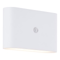 Brilliant - LED zewnętrzna naścienna lampa ładowalna z czujnikiem XINO LED/3W/5V 3600 mAh IP44 biała