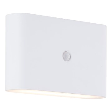 Brilliant - LED zewnętrzny akumulatorowy kinkiet z czujnikiem XINO LED/3W/5V IP44 biały