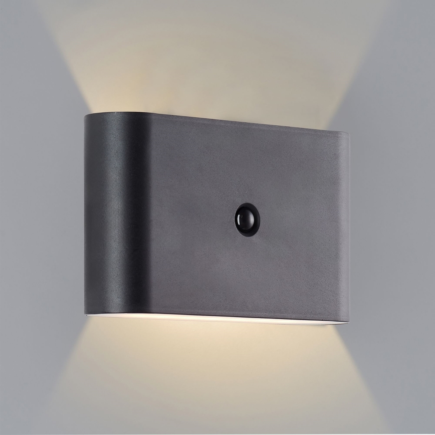 Brilliant - LED zewnętrzny akumulatorowy kinkiet z czujnikiem XINO LED/3W/5V IP44 czarny