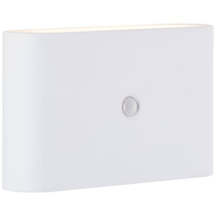 Brilliant - LED zewnętrzny akumulatorowy kinkiet z czujnikiem XINO LED/3W/5V IP44 biały
