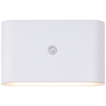 Brilliant - LED zewnętrzny akumulatorowy kinkiet z czujnikiem XINO LED/3W/5V IP44 biały