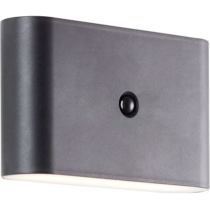 Brilliant - LED zewnętrzny akumulatorowy kinkiet z czujnikiem XINO LED/3W/5V IP44 czarny