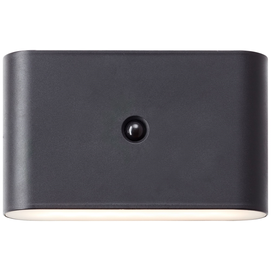 Brilliant - LED zewnętrzny akumulatorowy kinkiet z czujnikiem XINO LED/3W/5V IP44 czarny