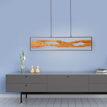 Brilliant - LED Żyrandol na lince CHAUMONT LED/20W/230V sosna - FSC certyfikowano