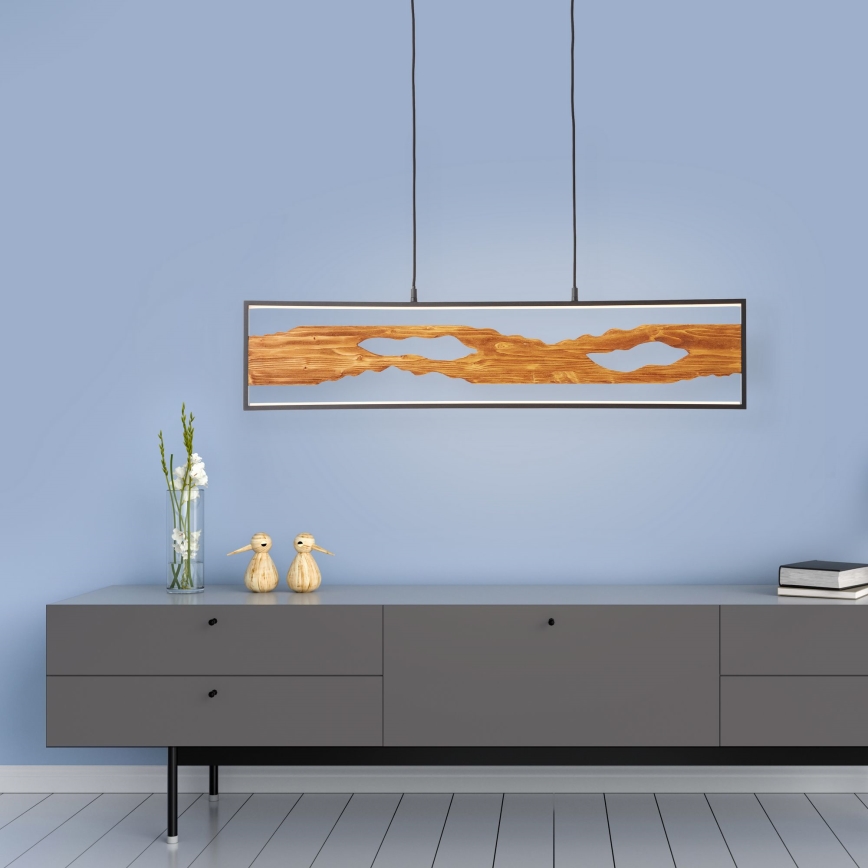 Brilliant - LED Żyrandol na lince CHAUMONT LED/20W/230V sosna - FSC certyfikowano