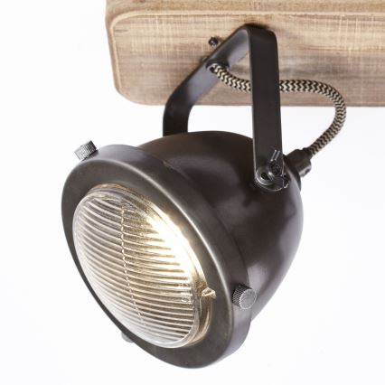 Brilliant - Oprawa punktowa CARMEN WOOD 3xGU10/5W/230V brązowa