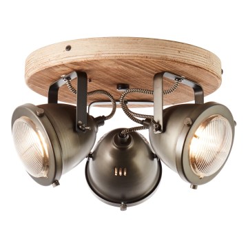 Brilliant - Oprawa punktowa CARMEN WOOD 3xGU10/5W/230V eukaliptus