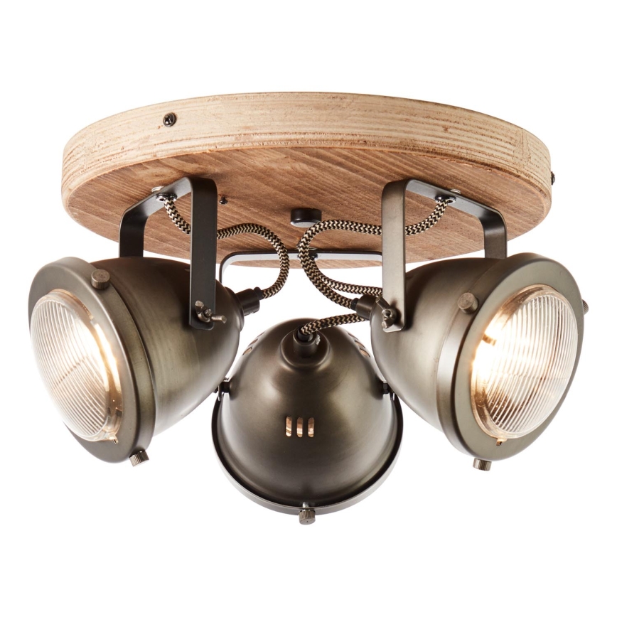 Brilliant - Oprawa punktowa CARMEN WOOD 3xGU10/5W/230V eukaliptus