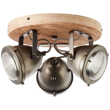 Brilliant - Oprawa punktowa CARMEN WOOD 3xGU10/5W/230V eukaliptus
