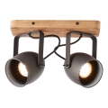 Brilliant - Oprawa punktowa CROWTON 2xGU10/6W/230V sosna