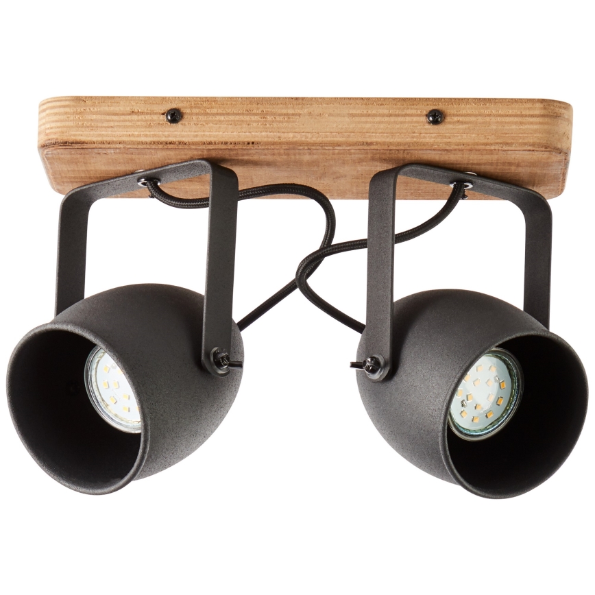 Brilliant - Oprawa punktowa CROWTON 2xGU10/6W/230V sosna