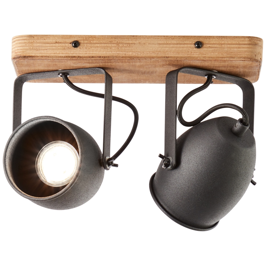 Brilliant - Oprawa punktowa CROWTON 2xGU10/6W/230V sosna