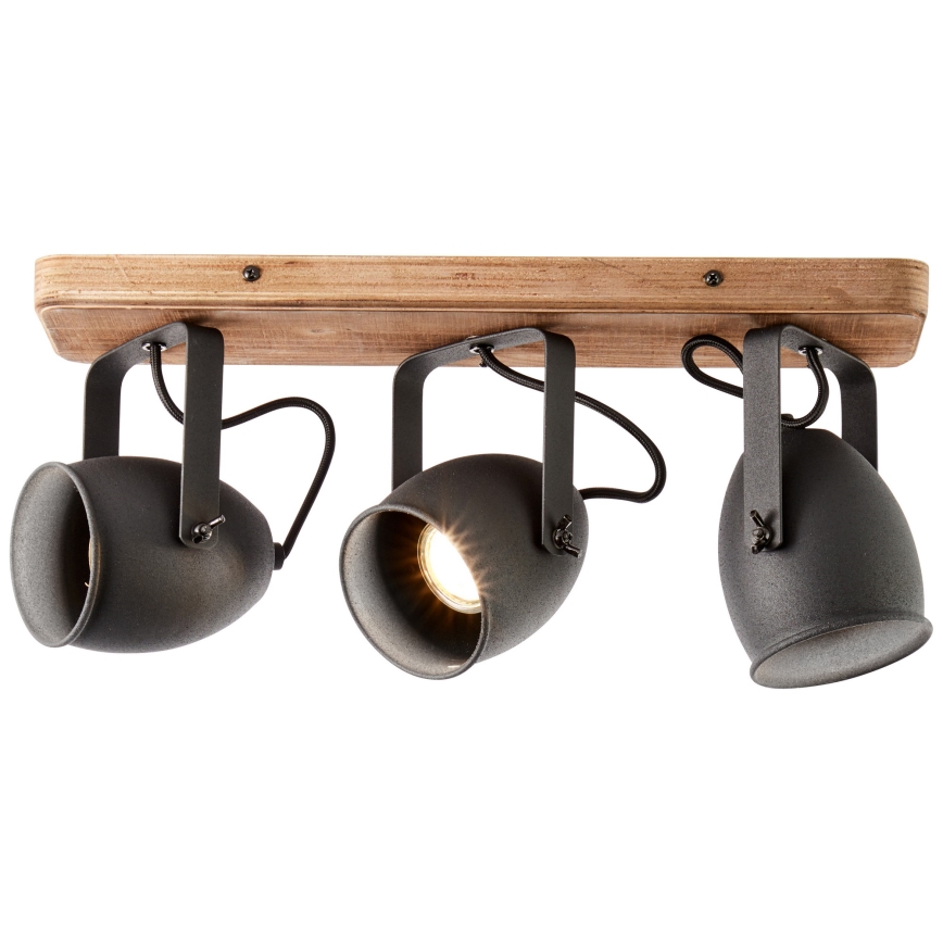 Brilliant - Oprawa punktowa CROWTON 3xGU10/6W/230V sosna