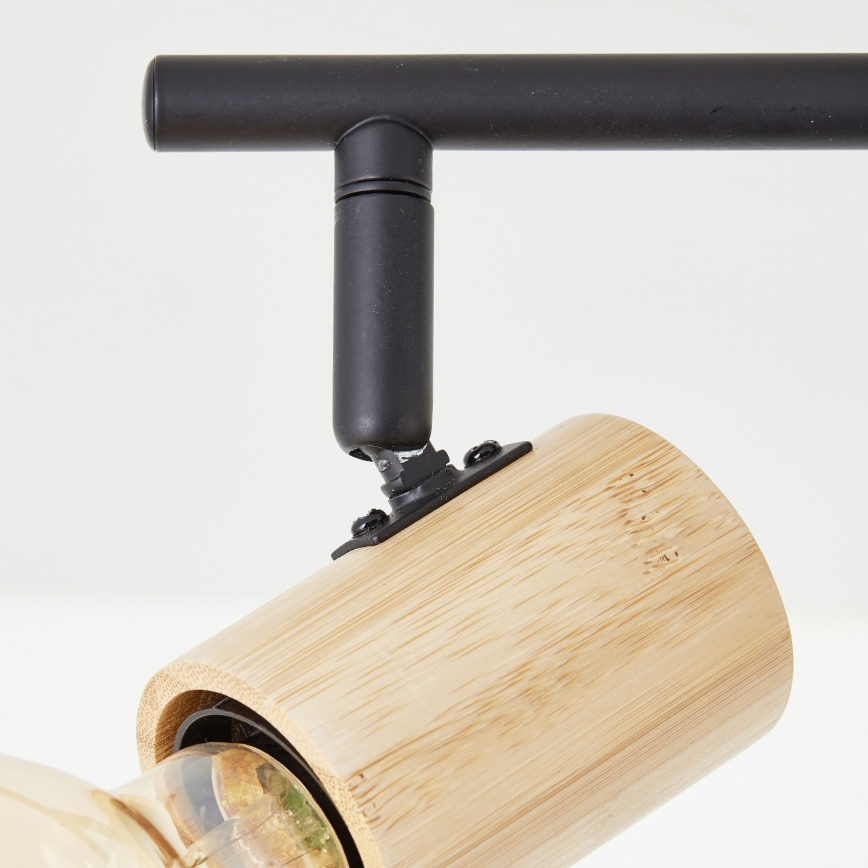 Brilliant - Oprawa punktowa KERRY 3xE27/40W/230V czarna/bambus