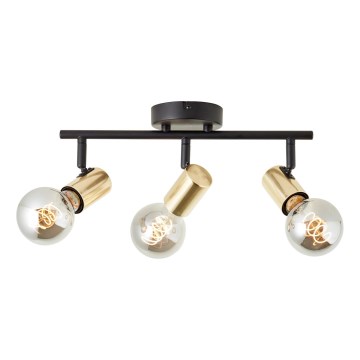 Brilliant - Oprawa punktowa KERRY 3xE27/40W/230V czarna/mosiężna